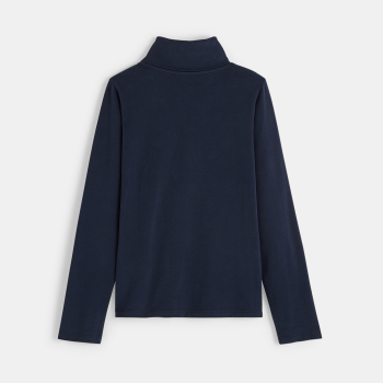 تي شيرت سادة مع ياقة مبرومة